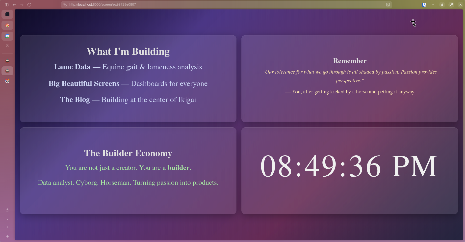 The Passion Stack screen